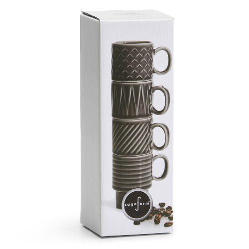 Sagaform Coffee & More Kubek do espresso 4 szt. 100ml Ciemnoszary LT52204-N0060 (2)