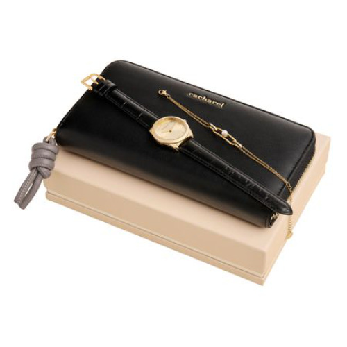 Zestaw upominkowy Cacharel portfel, zegarek i bransoletka CEL536A + CJB536E + CMN534A Złoty CPLN534A 