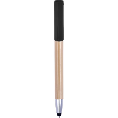 Długopis, touch pen, stojak na telefon czarny V1929-03 