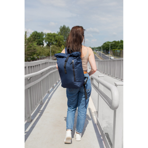 Zwijany plecak RPET | Eiddwen Granatowy V2145-04 (12)