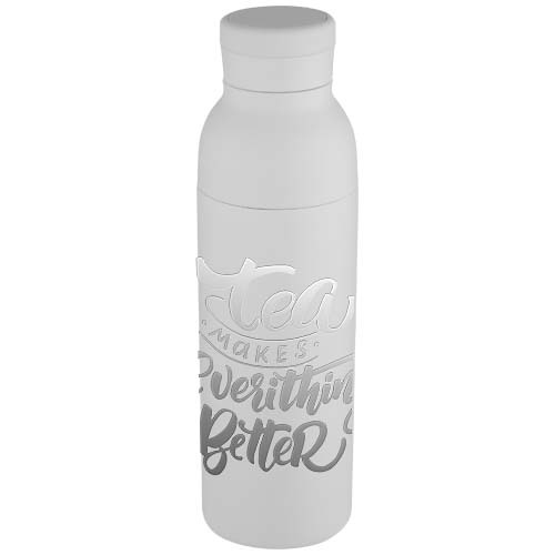 Illuminate butelka termiczna o pojemności 650 ml z podwójnymi ściankami, wykonana ze stali nierdzewnej z recyklingu z certyfikatem RCS. Biały 10083801 (1)