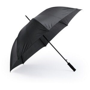 Duży wiatroodporny parasol automatyczny czarny