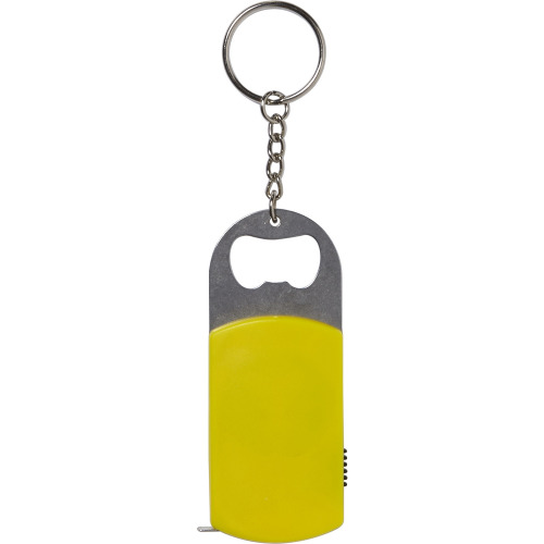 Brelok, otwieracz do butelek, lampka, miara żółty V9458-08 (1)