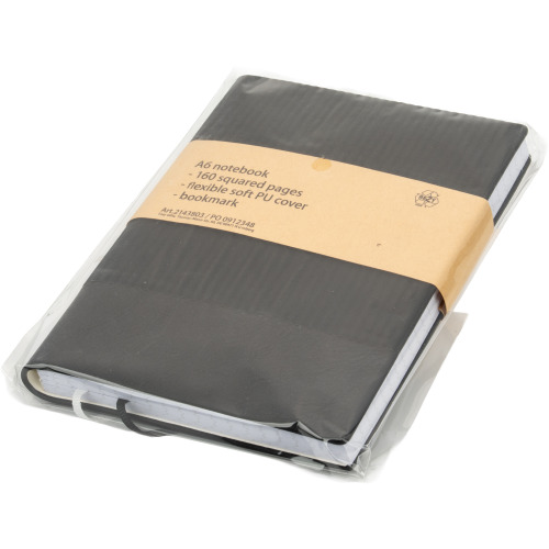 Notes A6 w kratkę ELVERUM Czarny 143803 (6)