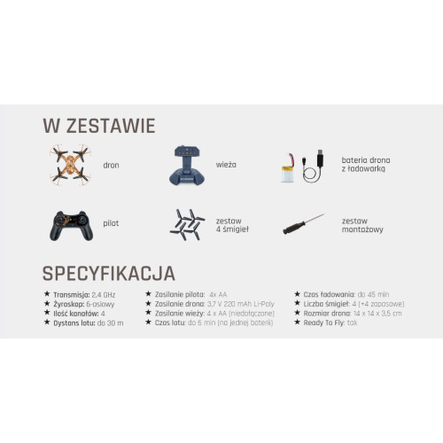 Dron Sky Soldier tower defence Beż EG 030003 (3)