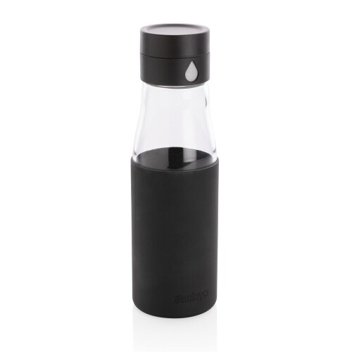 Butelka monitorująca ilość wypitej wody 650 ml Ukiyo czarny P436.721 