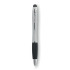 Długopis z lampką srebrny mat MO9142-16  thumbnail