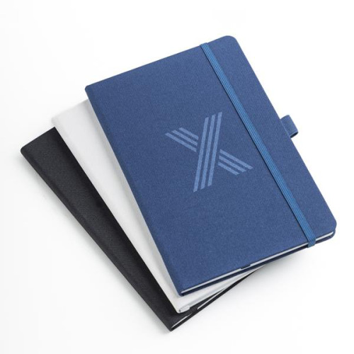 Notes A5 z RPET z gumką na długopis / RNOTE Czarny IP25058811 (7)