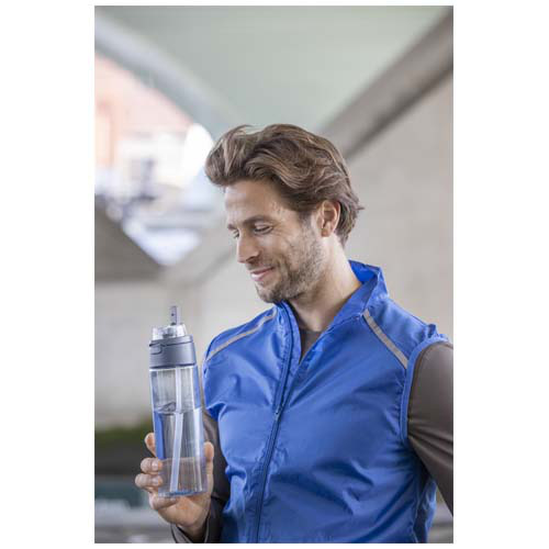 Bidon na wodę Theron o pojemności 700 ml, wykonany z tworzywa sztucznego pochodzącego z recyklingu (RCS), z pokrywką o podwój Przezroczysty klarowny 10095001 (9)