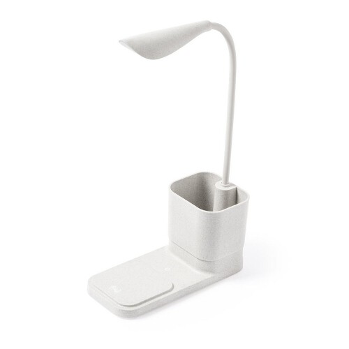 Lampka na biurko ze słomy pszenicznej, ładowarka bezprzewodowa 10W, stojak na telefon neutralny V8327-00 (2)