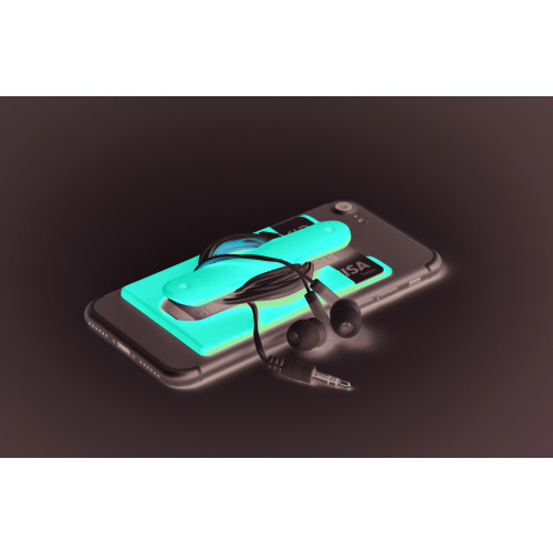 Silikonowy uchwyt na karty Czerwony MO9685-05 (5)