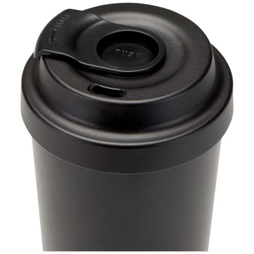 Kubek termiczny Hampton o pojemności 480 ml, wykonany ze stali nierdzewnej z recyklingu z certyfikacją RCS, z podwójnymi ścia Czarny 10095690 (6)