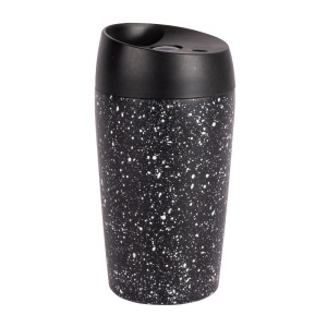Kubek podróżny Sagaform Loke Splash 240ml Czarny / biały