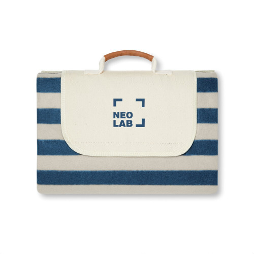 Koc piknikowy VINGA Alba RPET, duży Niebieski VG121-04 (2)