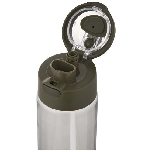 Bidon na wodę Theron o pojemności 700 ml, wykonany z tworzywa sztucznego pochodzącego z recyklingu (RCS), z pokrywką o podwój Leśny zielony 10095064 (5)