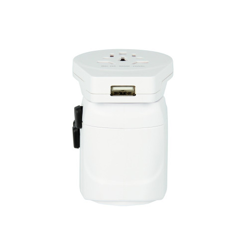 Uniwersalna ładowarka, adapter podróżny SKROSS PRO – World and USB Biały VSK03-02 (2)