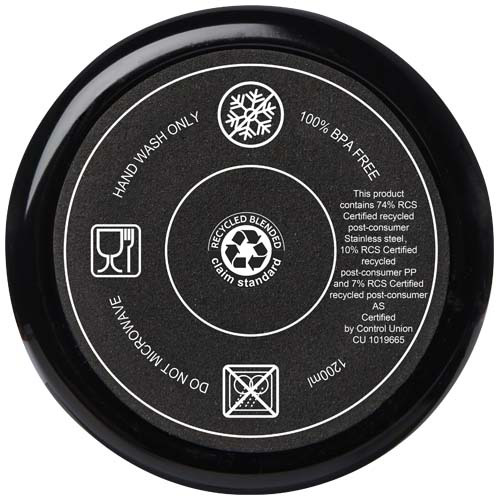 Melbourne kubek ze słomką z certyfikatem RCS 1200 ml Czarny 10080190 (4)