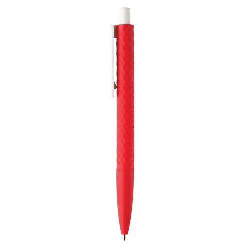 Długopis X3 z przyjemnym w dotyku wykończeniem czerwony V1999-05 (1)
