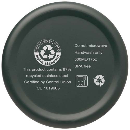 Vasa butelka ze stali nierdzwenej z recyklingu z miedzianą izolacją próżniową o pojemności 500 ml posiadająca certyfikat RCS Green flash 10073664 (5)