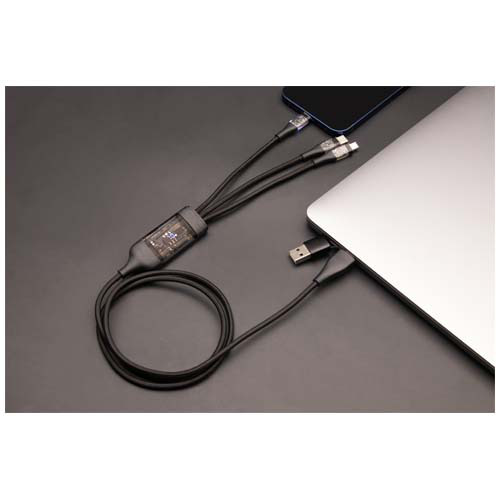 SCX.design C50 kabel szybkiego ładowania 5 w 1 o mocy 100 W/5 A z wyświetlaczem cyfrowym Czarny 2PX16290 (6)