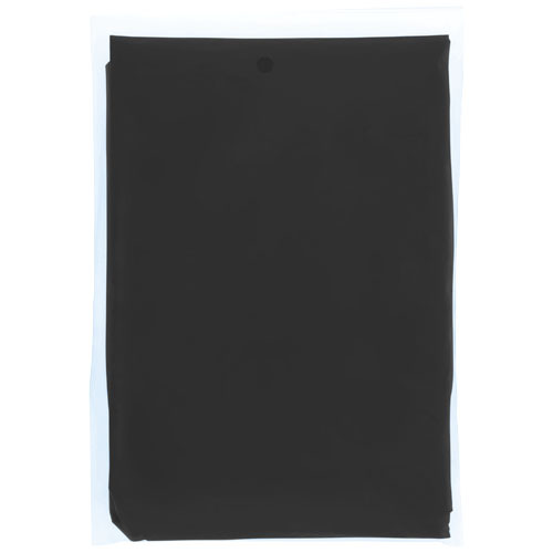 Mayan jednorazowe poncho przeciwdeszczowe z recyklingu z certyfikatem GRS, z pokrowcem do przechowywania  Czarny 10941790 (3)