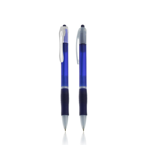 Długopis plastikowy z ergonomicznym uchwytem / Priny Granatowy IP13132765 