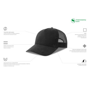 Czapka Z Daszkiem Trucker Poliester Recykling