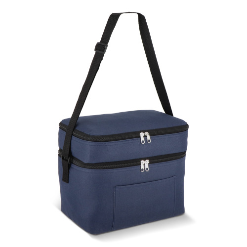 R-PET 600D Dwukomorowa torba chłodząca 30 x 20 x 24 cm 12L Ciemnoniebieski LT95393-N0010 