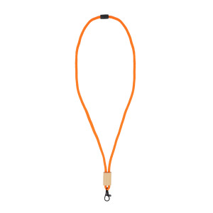 Paracord R-PET lanyard Pomarańczowy