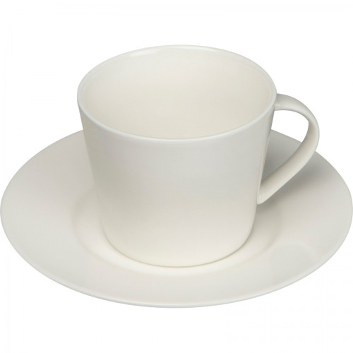 Filiżanka ceramiczna ze spodkiem 175 ml LYNN Biały 8366206 (1)