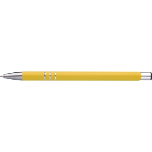 Długopis metalowy soft touch NEW JERSEY żółty 055508 (1)