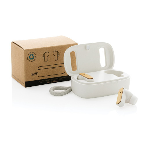 Bezprzewodowe słuchawki douszne TWS, RABS Biały P329.863 (8)