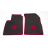 Dywaniki samochodowe welurowe standard z napisem lub logo Czarny 4MDWScz - przód  thumbnail