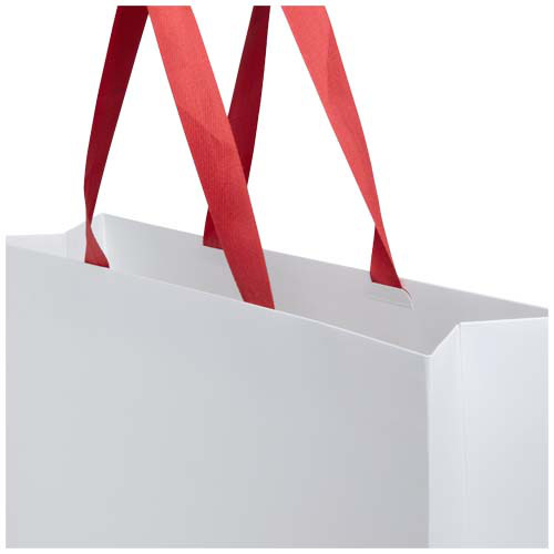 Torba papierowa Smartfold 210 g/m² z uchwytami ze wstążki i matowym laminowaniem – 42 x 12 x 35 cm Czerwony 1ZM02021 (3)