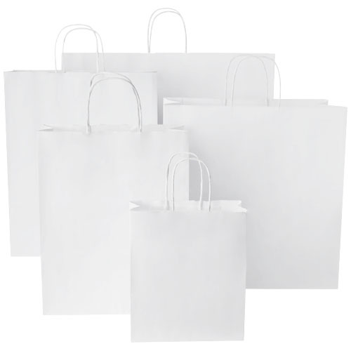 Torba z papieru Kraft ze skręconymi uchwytami – 32 x 12 x 40 cm Biały 1PQ00401 (5)