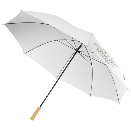 Wiatroodporny parasol golfowy 76 cm z PET z recyklingu Romee Biały 10940901 (1)