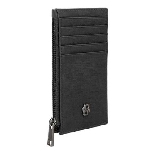 Portfel na karty z zamkiem Double B Saffiano Black Czarny HLK526A (3)