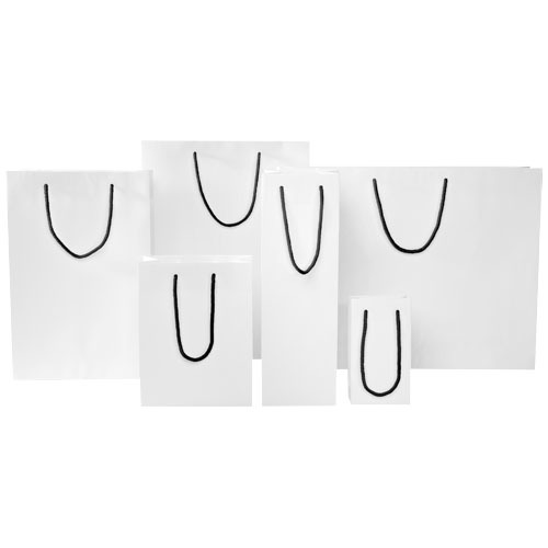 Ręcznie robiona torba z papieru integra z plastikowymi uchwytami – 45 x 10 x 35 cm Biały 1ZB01290 (3)