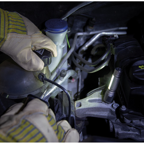 Kieszonkowa latarka LED 3W ze światłem COB Szary P513.522 (6)