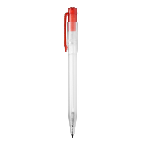 Długopis Ingeo TM Pen Clear przejrzysty Ecru / czerwony LT87543-N5421 (1)