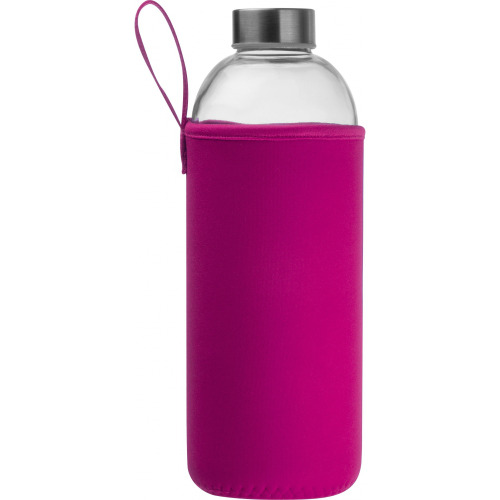 Butelka szklana z pokrowcem 1000 ml JESSICA Różowy 6242711 (11)