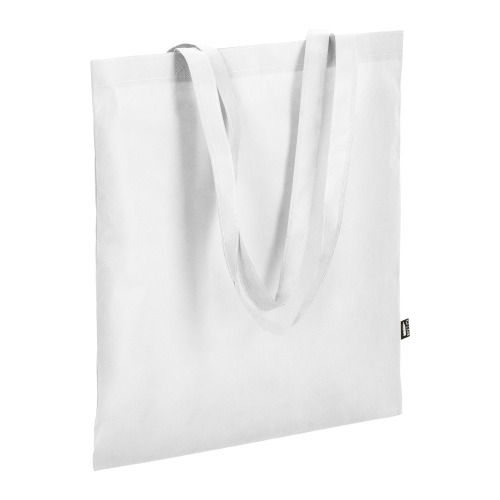 R-PET Torba transportowa z długimi uchwytami z włókniny 38 x 42 cm 75 g/m² Biały LT91328-N0001 (1)