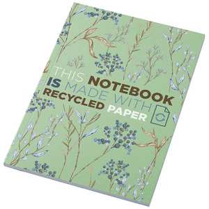 Notatnik A5 Novella Austen z miękką okładką z materiału z recyklingu, 50 kartek Zielony