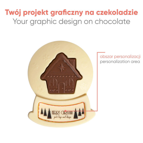 Czekoladowy Kształt Bożonarodzeniowa Kula Śnieżna Print Wielokolorowy S0592P/XM (3)