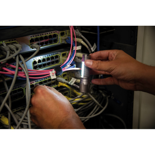 Kieszonkowa latarka LED 3W ze światłem COB Szary P513.522 (5)