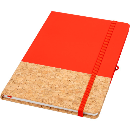 Notes A5 z elementami z korka NANTES Czerwony 139505 