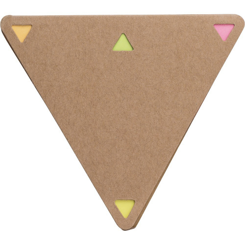 Zestaw do notatek "trójkąt", karteczki samoprzylepne brązowy V2985-16 (4)