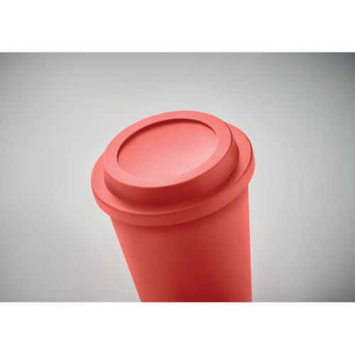 Kubek z podwójną ścianką z PP Czerwony MO6583-05 (4)
