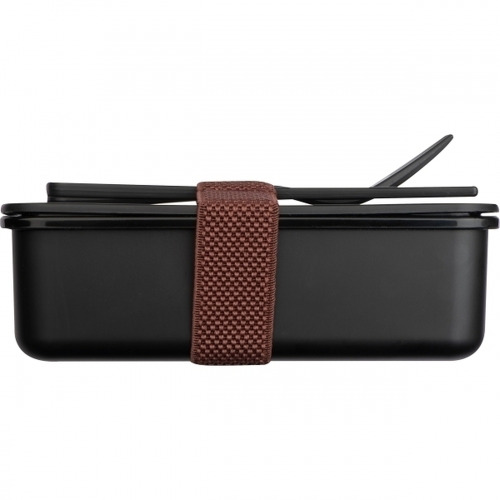 Lunch box ze sztućcami VIGO 600 ml Czarny 265903 (2)