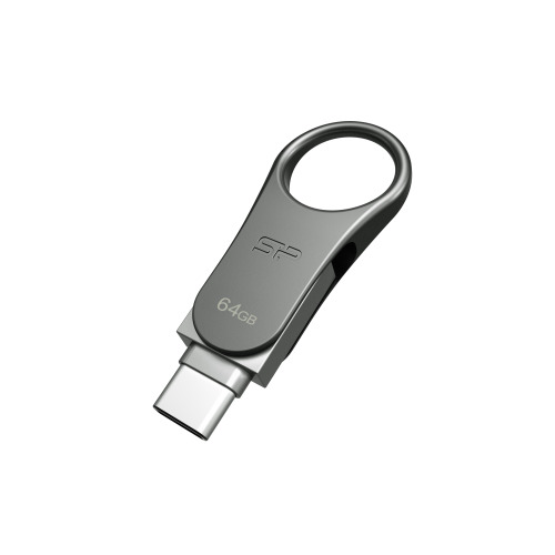 Pendrive z wejściem USB typu C Mobile C80, 64GB 3.2 Silicon Power Szary EG 815007 64GB (1)